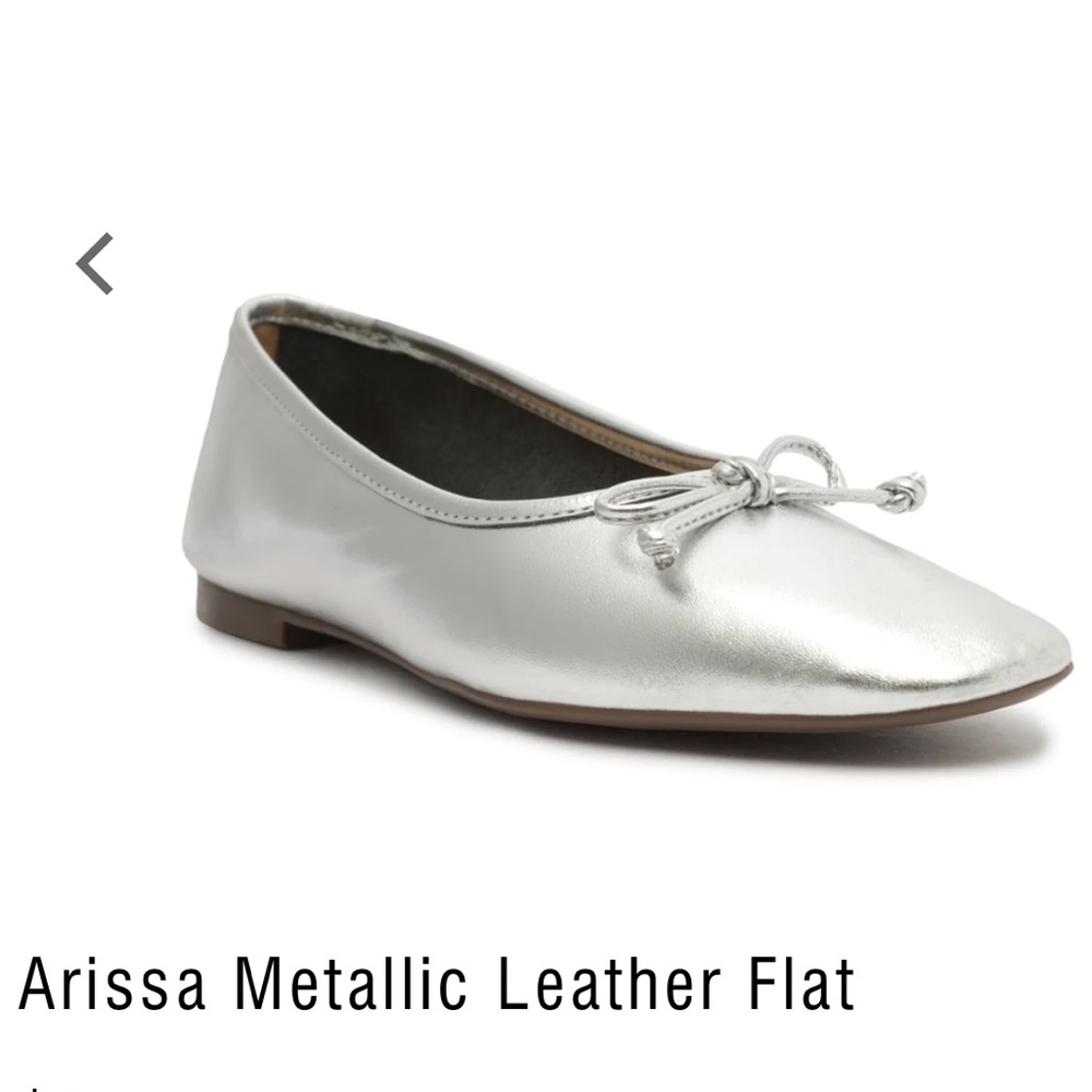 Schutz Arissa Metallic Leather Ballet Flat